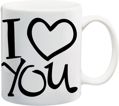 

ME&YOU Gift for Husband/Wife/Girlfriend/Boyfriend;I Love You printed Ceramic Mug(325 ml), Multicolor