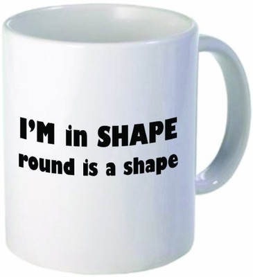 

Rikki Knight LLC Knight I'm In Shape Round Is A Shape Funny11 oz Ceramic Coffee Cup Ceramic Mug(60 ml), Multicolor