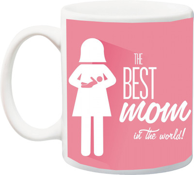 

ME&YOU Gift for Mom/Mummy/Mother/Mum on anniversary/Birhday;Best Mom in the world printed Ceramic Mug(325 ml), Multicolor