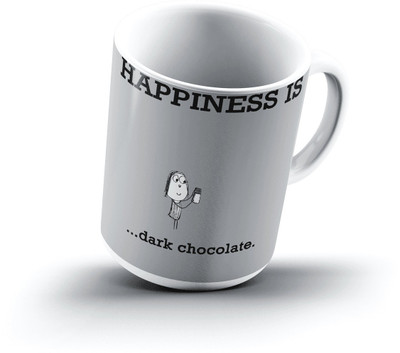 

Ucard Happiness Is1675 Bone China, Ceramic, Porcelain Mug(325 ml), Multicolor
