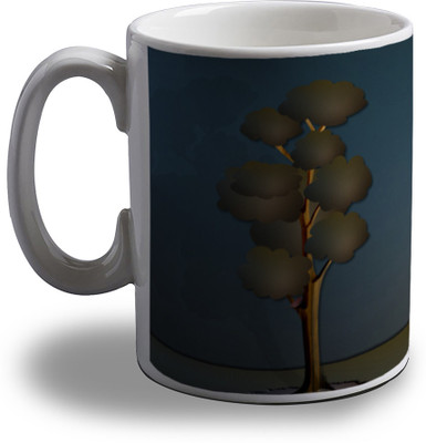 

Artifa Sun Shining On Tree Porcelain, Ceramic Mug(350 ml), Multicolor