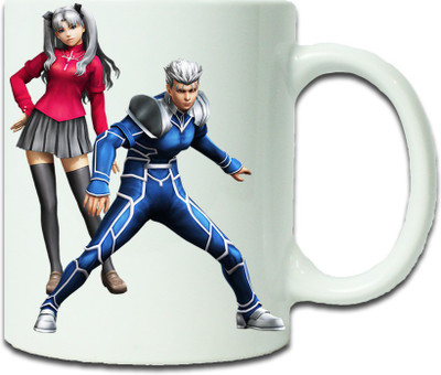

Maison N Mode Fighter Couple Coffee Ceramic Mug(330 ml), Multicolor