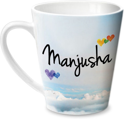 

Hot Muggs Simply Love You Manjusha Conical Ceramic Mug(350 ml)