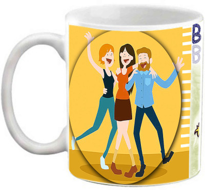 

EFW FRIENDSHIP - BINDAAS FRIENDS Ceramic Mug(325 ml), White