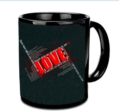 

Raj Laxmi love saying valentine black Ceramic Mug(350 ml)