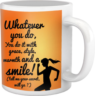 

Tied Ribbons What Ever You Do Coffee Ceramic Mug(350 ml), White