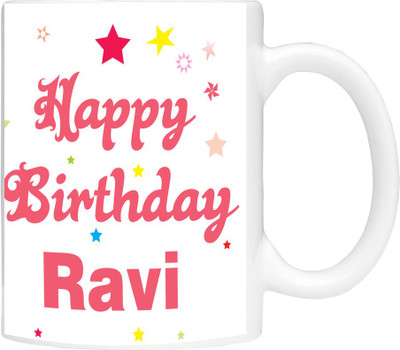 

Simbright ravi birthday Ceramic Mug(350 ml), White