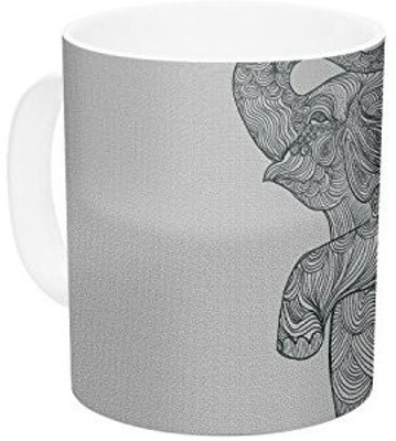 

Kess InHouse InHouse Belinda Gillies Elephant Ceramic Coffee, 11 oz, Multicolor Ceramic Mug(60 ml)