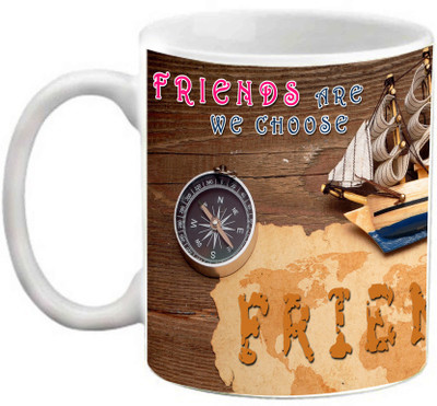 

EFW FRIENDSHIP - FRIENDS ARE THE FAMILY WE CHOOSE FOR OURSELVES QUOTES Ceramic Mug(325 ml), White