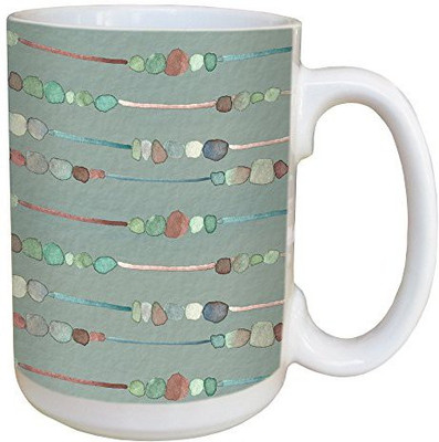 

Tree-Free Greetings Greetings 45478 Shell Rummel Organic Earth Tones Ceramic with Full-Sized Handle, 15-Ounce Ceramic Mug(60 ml), Multicolor