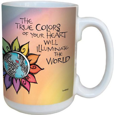 

Tree-Free Greetings Greetings lm43962 True Colors by Joanne Fink Ceramic with Full-Sized Handle, 15-Ounce Ceramic Mug(60 ml), Multicolor