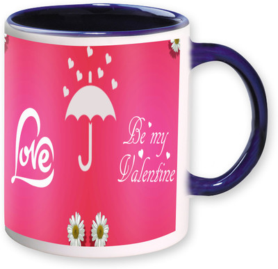 

Heyworlds love be my valentine gifts 70 Ceramic Mug(325 ml), Multicolor