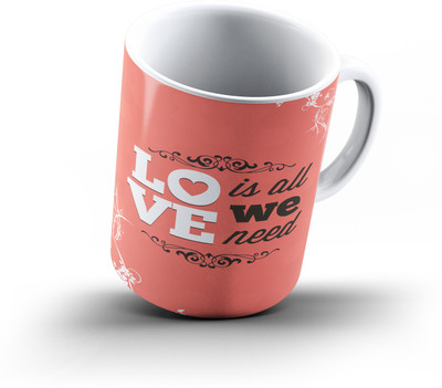 

Ucard Valentines Day Love669 Bone China, Ceramic, Porcelain Mug(325 ml), Multicolor