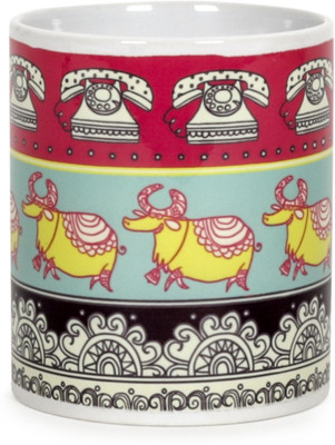 

Chumbak Truly Indian Ceramic Mug(300 ml), Multicolor
