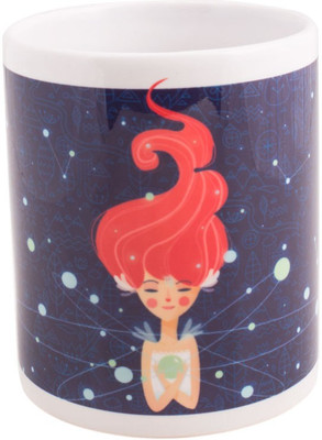 

Chumbak Spaced Out Virgo Coffee Ceramic Mug(300 ml), Blue