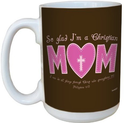 

Tree-Free Greetings Greetings lm44337 So Glad Mom: Philippians 4:13 Ceramic with Full-Sized Handle, 15-Ounce Ceramic Mug(60 ml), Multicolor