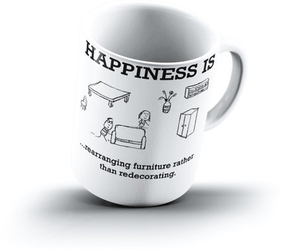 

Ucard Happiness Is2313 Bone China, Ceramic, Porcelain Mug(325 ml)