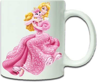 

Maison N Mode Pink Angle Sit With Kid Coffee Ceramic Mug(330 ml), Multicolor