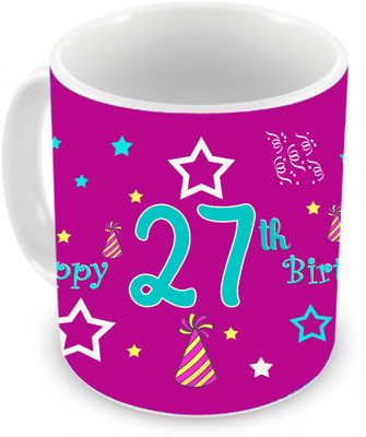 58% OFF on TIED RIBBONS Gift For 24th Happy Birthday Ceramic Coffee Mug(350 ml)