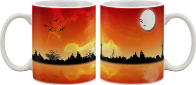 

Artifa Sunset City Art Porcelain, Ceramic Mug(350 ml), Multicolor
