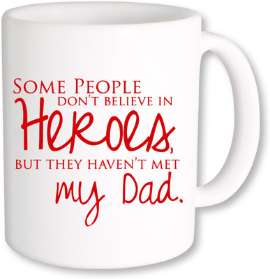

PhotogiftsIndia Hero My Dad Ceramic Mug(325 ml), Multicolor
