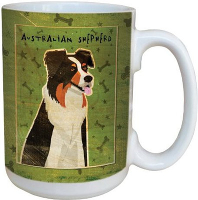 

Tree-Free Greetings Greetings sg44062 Australian Shepherd by John W. Golden Ceramic with Full-Sized Handle, 15-Ounce Ceramic Mug(60 ml), Multicolor