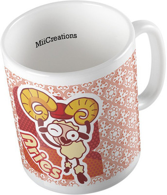 

MiiCreations Printed Zodiac Sign Aries Ceramic Mug(325 ml), Multicolor