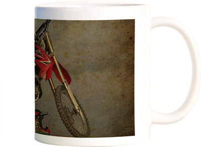 

Rangeele Inkers Motorbike Shot Ceramic Mug(300 ml), Multicolor