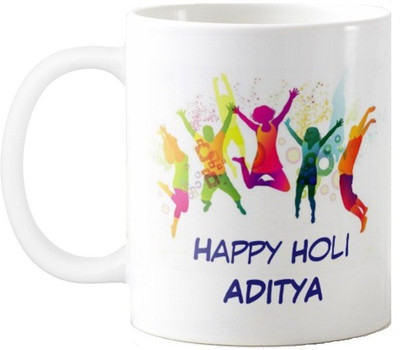 

Exoctic Silver Happy Holi Aditya Series001 Ceramic Mug(330 ml), Multicolor