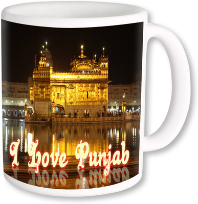 

PhotogiftsIndia I Love Punjab With Amritsar Ceramic Mug(325 ml), Multicolor