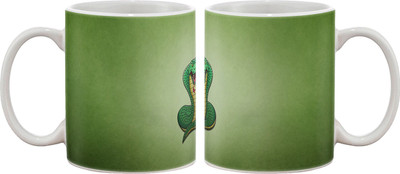 

Artifa Green Cobra Art Porcelain, Ceramic Mug(350 ml), Multicolor