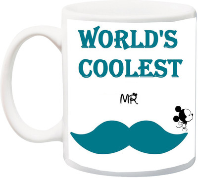 

ME&YOU Gift for Husband/Hubby;world's coolest MR printed Ceramic Mug(325 ml), Multicolor