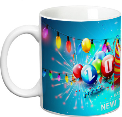 

Prithish New Year Design 10 Ceramic Mug(330 ml), Multicolor