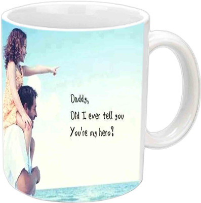 

Raj Laxmi Wish You happy Fathers Day With Beach View White Ceramic Mug(350 ml)