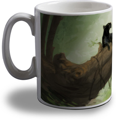 

Artifa Black Panther Porcelain, Ceramic Mug(350 ml), Multicolor