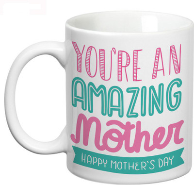 Prithish Amazing Mother, Mother's Day Ceramic Mug(330 ml), Multicolor