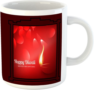 

Deeher Gifts Happy Diwali Design5 Ceramic Mug(330 ml), Multicolor