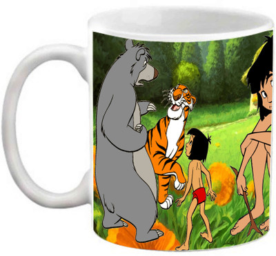 

EFW THE JUNGLE BOOK KIDS ANIMATION CARTOON PRINTED Ceramic Mug(325 ml), White