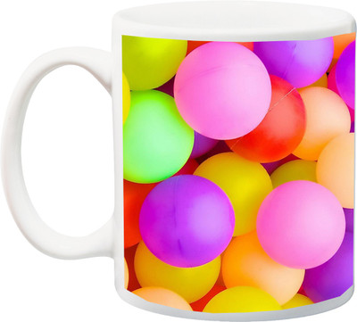 

ME&YOU Color balloon 3D printed Ceramic Mug(325 ml), Multicolor