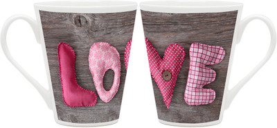 

Homesogood Valentine's Day Commitment (Set Of 2) Ceramic Mug(355 ml, Pack of 2)