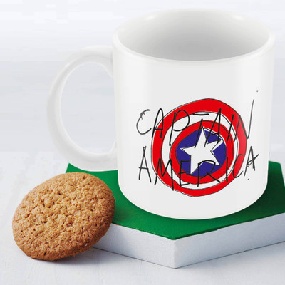 

Marvel Captain America -75 Officially Licensed Ceramic Mug(350 ml), Multicolor