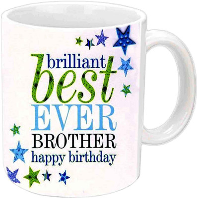 

Raj Laxmi best brother white Ceramic Mug(350 ml)