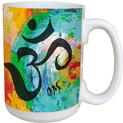

Tree-Free Greetings Greetings 45490 Sansaara Om Ceramic with Full-Sized Handle, 15-Ounce Ceramic Mug(60 ml), Multicolor