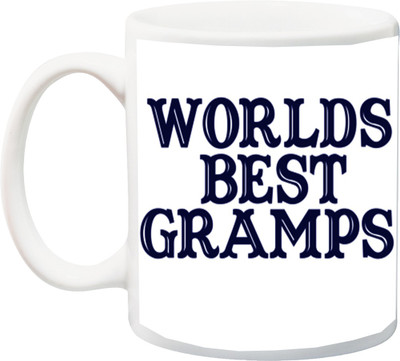 

ME&YOU Gift for Grandparents/papa/dad/father/On Birthday/Special Occasion;worlds best gramps printed Ceramic Mug(325 ml), Multicolor