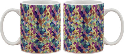

Artifa Colourful Pattern Porcelain, Ceramic Mug(350 ml), Multicolor