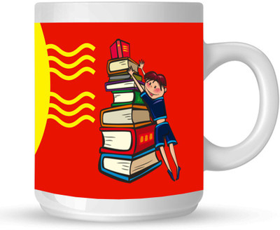 

HuppmeGift Books Reach You Higher White Ceramic Mug(350 ml)