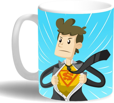 

PRINT OPERA Super Ladka Ceramic Mug(330 ml), Multicolor
