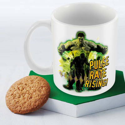 

Posterboy Pulse Rate Rising - Hulk Officially Licensed (Pack Of 1) Ceramic Mug(350 ml), Multicolor