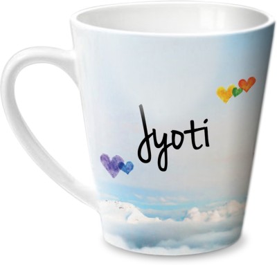 43% OFF on HOT MUGGS Simply Love You Jyoti Conical Ceramic Coffee Mug(315  ml) on Flipkart 