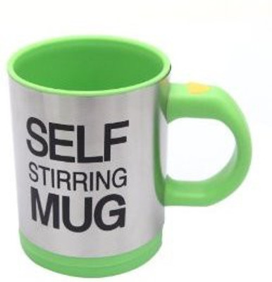 

Flintstop Self Stirring-Green Stainless Steel Mug(350 ml)